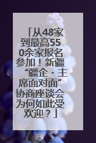 从48家到最高550余家报名参加！新疆“疆企・主席面对面”协商座谈会为何如此受欢迎？