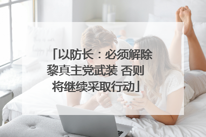 以防长：必须解除黎真主党武装 否则将继续采取行动