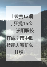 参赛12项，狂揽15金——崇阳职校在咸宁市中职技能大赛斩获佳绩