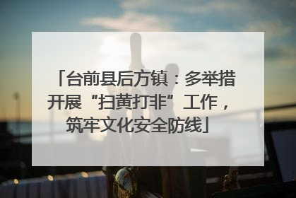 台前县后方镇：多举措开展“扫黄打非”工作，筑牢文化安全防线