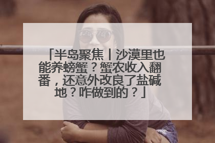 半岛聚焦丨沙漠里也能养螃蟹？蟹农收入翻番，还意外改良了盐碱地？咋做到的？