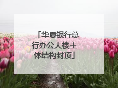 华夏银行总行办公大楼主体结构封顶