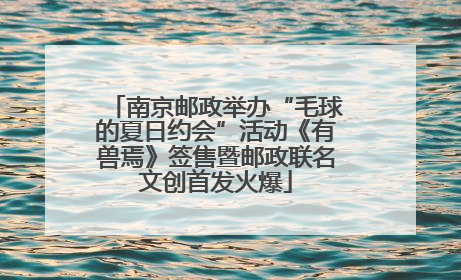 南京邮政举办“毛球的夏日约会”活动《有兽焉》签售暨邮政联名文创首发火爆