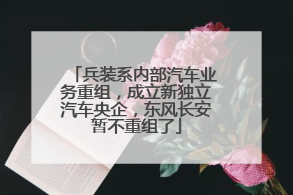 兵装系内部汽车业务重组，成立新独立汽车央企，东风长安暂不重组了