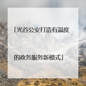 光谷公安打造有温度的政务服务新模式