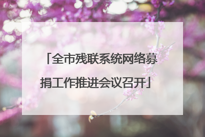 全市残联系统网络募捐工作推进会议召开