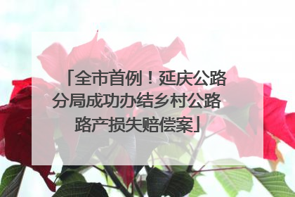 全市首例！延庆公路分局成功办结乡村公路路产损失赔偿案
