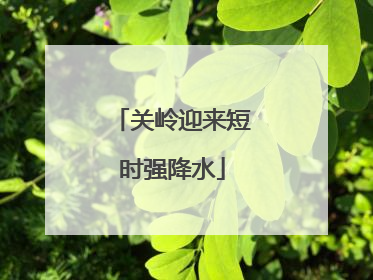 关岭迎来短时强降水