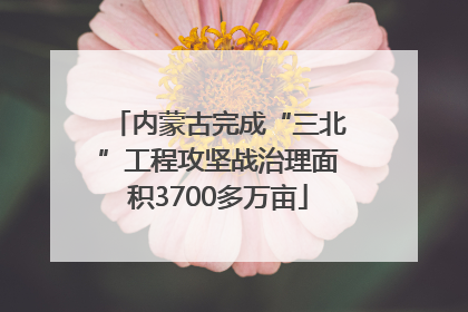 内蒙古完成“三北”工程攻坚战治理面积3700多万亩
