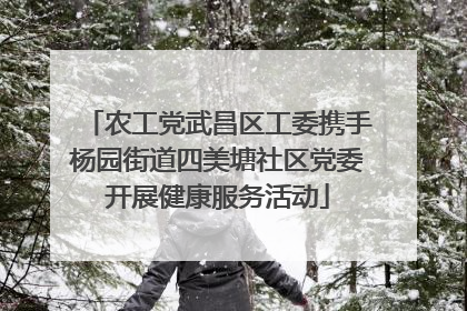 农工党武昌区工委携手杨园街道四美塘社区党委开展健康服务活动