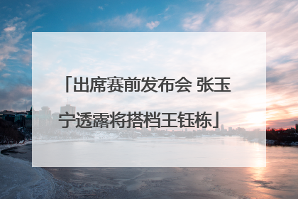 出席赛前发布会 张玉宁透露将搭档王钰栋