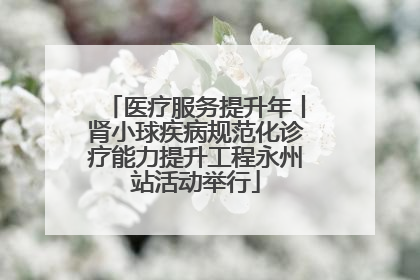 医疗服务提升年丨肾小球疾病规范化诊疗能力提升工程永州站活动举行
