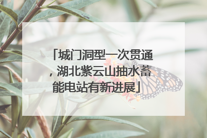 城门洞型一次贯通，湖北紫云山抽水蓄能电站有新进展
