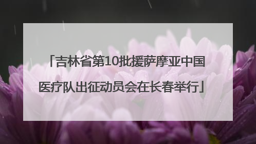 吉林省第10批援萨摩亚中国医疗队出征动员会在长春举行