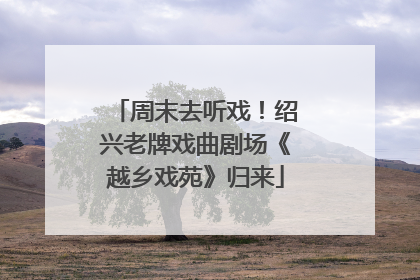 周末去听戏！绍兴老牌戏曲剧场《越乡戏苑》归来