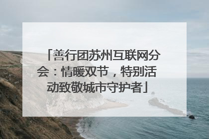 善行团苏州互联网分会：情暖双节，特别活动致敬城市守护者
