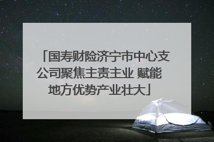 国寿财险济宁市中心支公司聚焦主责主业 赋能地方优势产业壮大