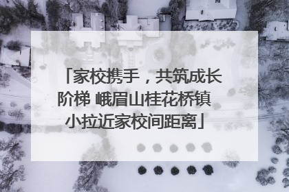 家校携手，共筑成长阶梯 峨眉山桂花桥镇小拉近家校间距离