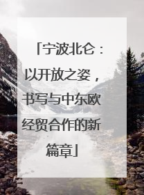 宁波北仑：以开放之姿，书写与中东欧经贸合作的新篇章