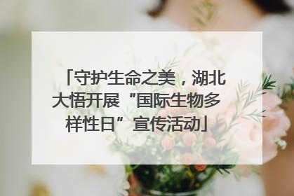 守护生命之美，湖北大悟开展“国际生物多样性日”宣传活动