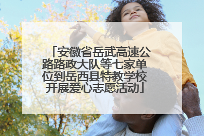 安徽省岳武高速公路路政大队等七家单位到岳西县特教学校开展爱心志愿活动