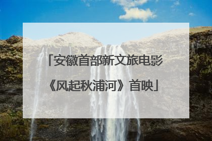 安徽首部新文旅电影《风起秋浦河》首映