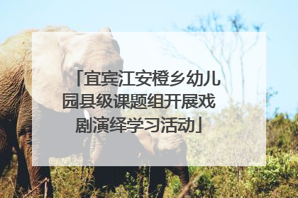 宜宾江安橙乡幼儿园县级课题组开展戏剧演绎学习活动
