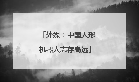 外媒：中国人形机器人志存高远