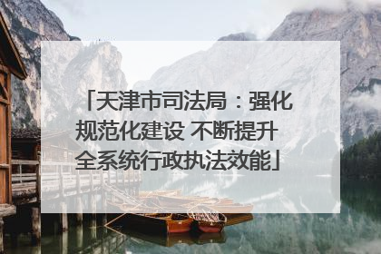 天津市司法局：强化规范化建设 不断提升全系统行政执法效能