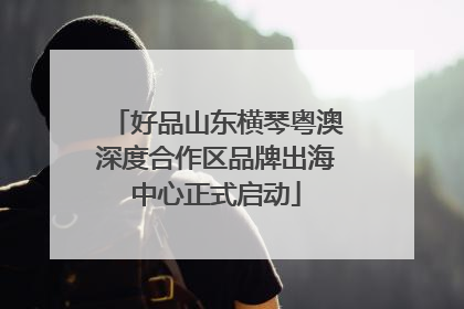 好品山东横琴粤澳深度合作区品牌出海中心正式启动