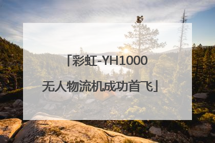 彩虹-YH1000无人物流机成功首飞