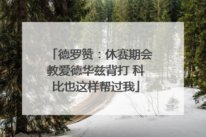 德罗赞：休赛期会教爱德华兹背打 科比也这样帮过我