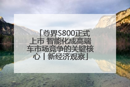 尊界S800正式上市 智能化成高端车市场竞争的关键核心丨新经济观察
