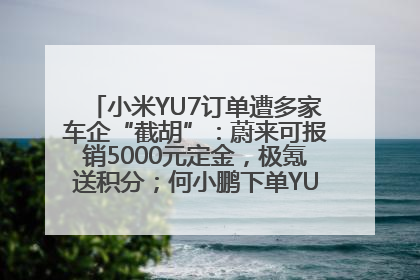 小米YU7订单遭多家车企“截胡”：蔚来可报销5000元定金，极氪送积分；何小鹏下单YU7，喊话雷军早点交付
