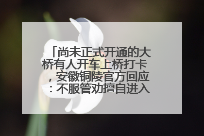 尚未正式开通的大桥有人开车上桥打卡，安徽铜陵官方回应：不服管劝擅自进入，已采取措施