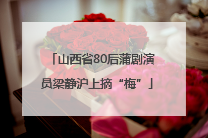 山西省80后蒲剧演员梁静沪上摘“梅”