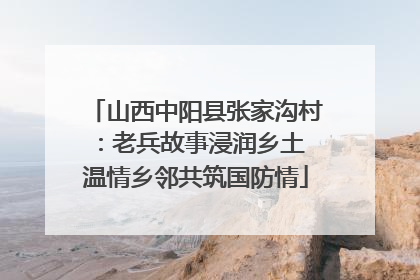 山西中阳县张家沟村：老兵故事浸润乡土 温情乡邻共筑国防情
