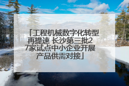 工程机械数字化转型再提速 长沙第三批27家试点中小企业开展产品供需对接