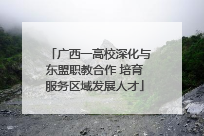 广西一高校深化与东盟职教合作 培育服务区域发展人才