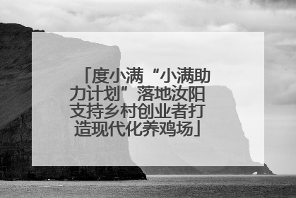度小满“小满助力计划”落地汝阳支持乡村创业者打造现代化养鸡场