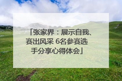 张家界：展示自我、赛出风采 6名参赛选手分享心得体会