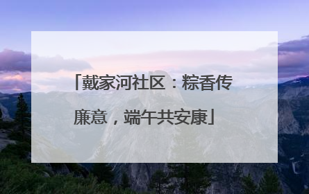 戴家河社区：粽香传廉意，端午共安康
