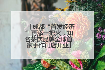 成都“首发经济”再添一把火，知名茶饮品牌全球首家手作门店开业