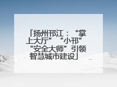扬州邗江：“掌上大厅”“小邗”“安全大师”引领智慧城市建设