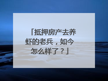 抵押房产去养虾的老兵，如今怎么样了？