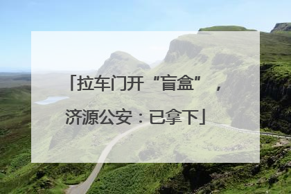 拉车门开“盲盒”，济源公安：已拿下