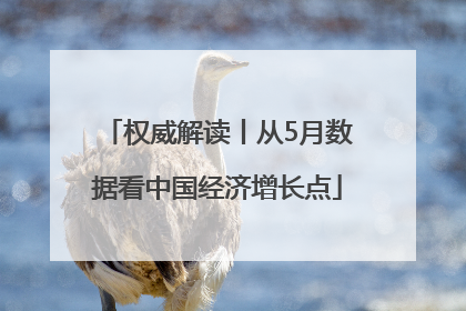 权威解读丨从5月数据看中国经济增长点