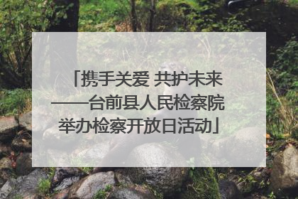 携手关爱 共护未来——台前县人民检察院举办检察开放日活动