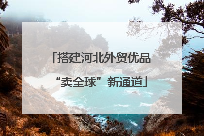 搭建河北外贸优品“卖全球”新通道