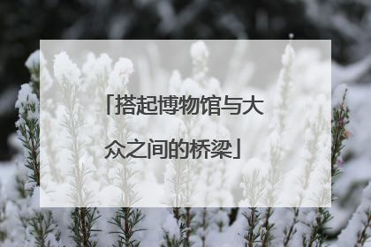 搭起博物馆与大众之间的桥梁